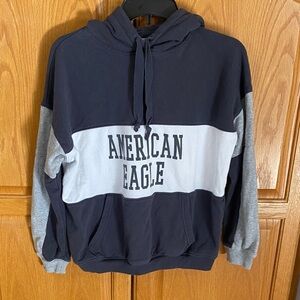 American Eagle Outfitters Navy and Gray Hoodie. Size XS.